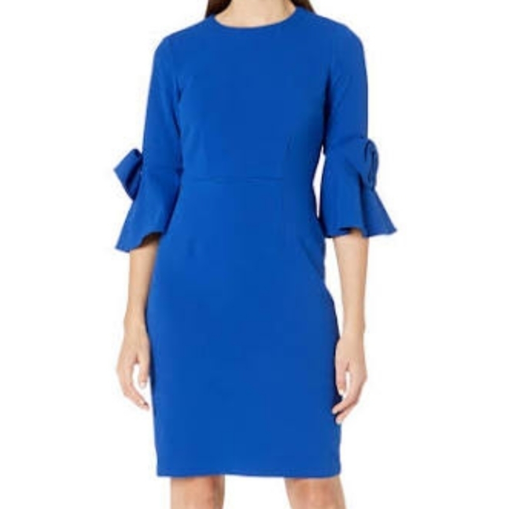 DONNA Morgan Blue Shift Dress